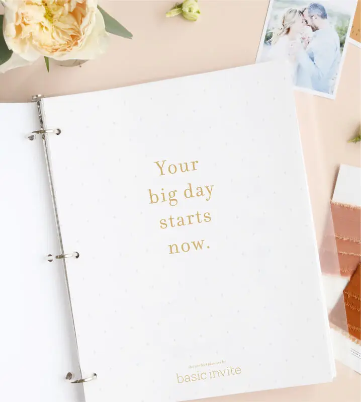 Shop our super cute wedding invitations! Pictured - Basic Invite Free Printable Wedding Planner