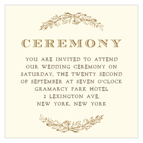 Charming Woods Ceremony Cards