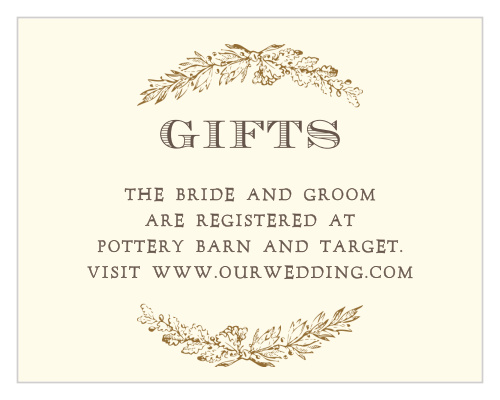 Charming Woods Registry Cards