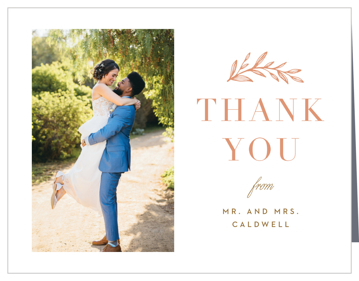Ornate Corners Wedding Thank You Cards
