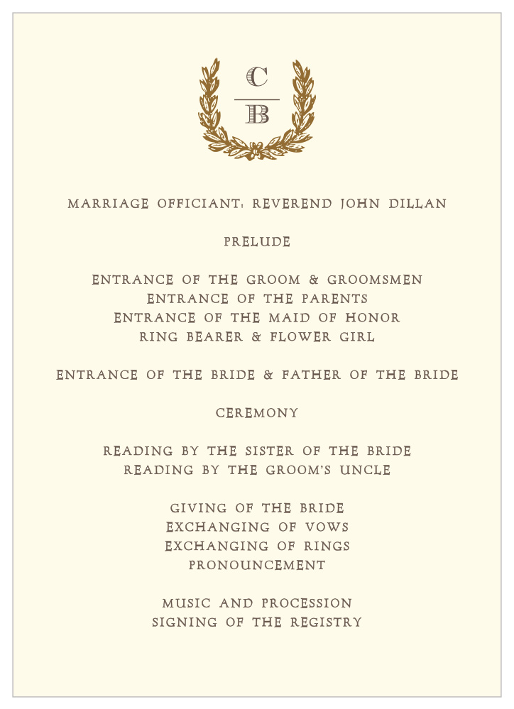 Charming Woods Wedding Programs