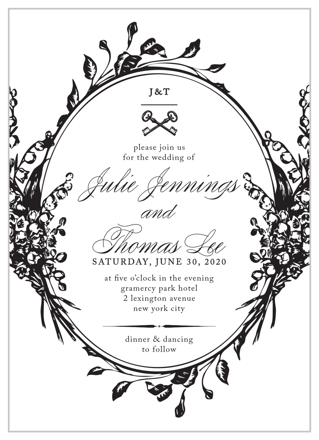 Antique Chic Wedding Invitations