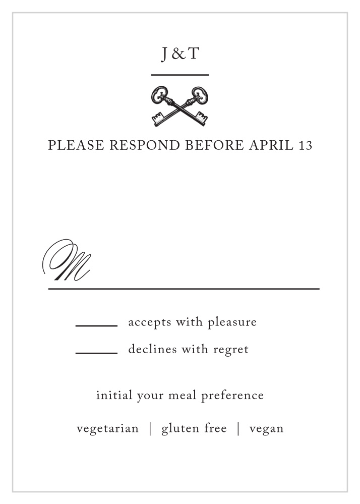 Antique Chic Response Cards