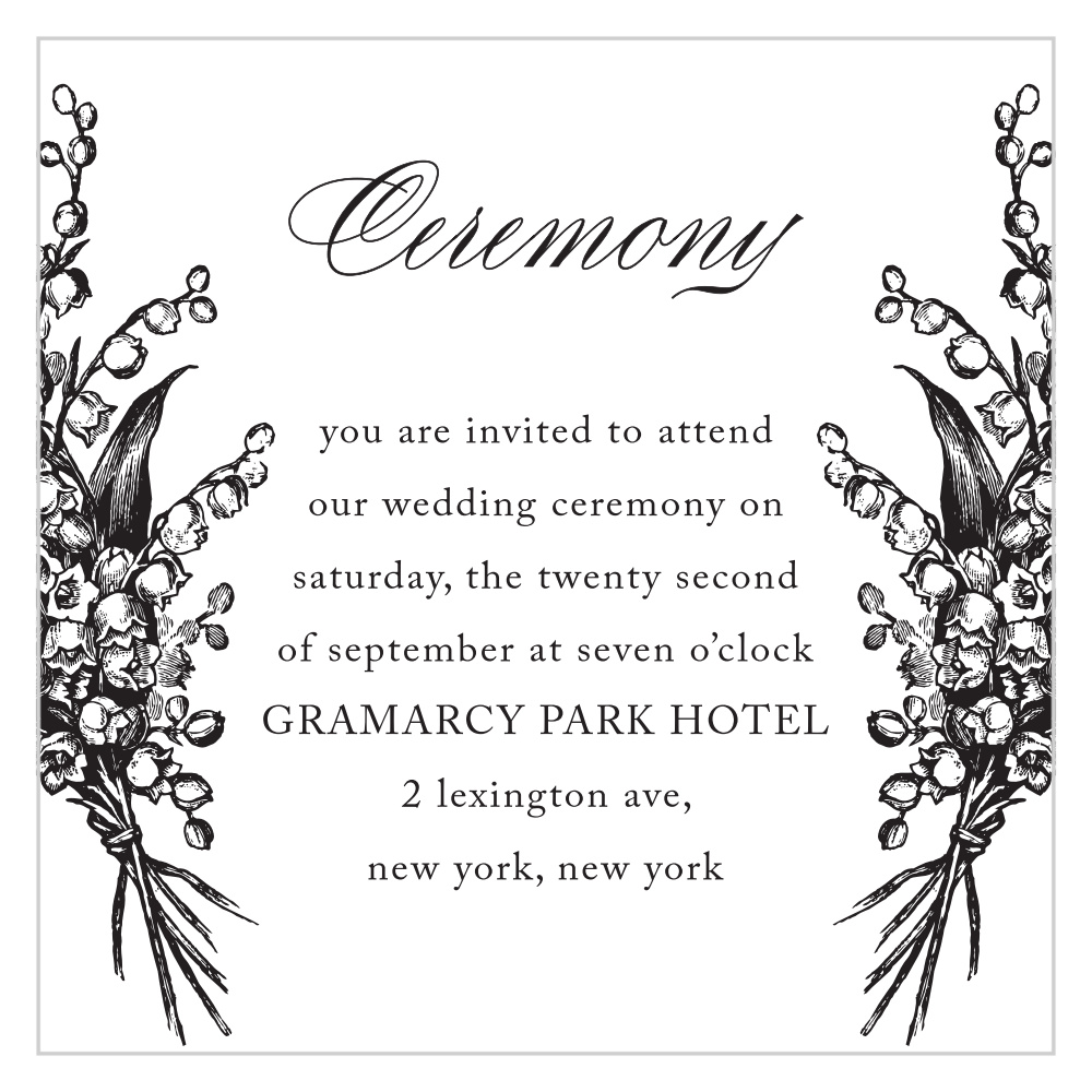 Antique Chic Ceremony Cards