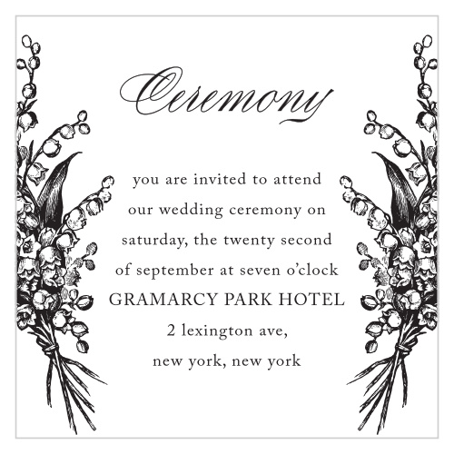 Antique Chic Ceremony Cards