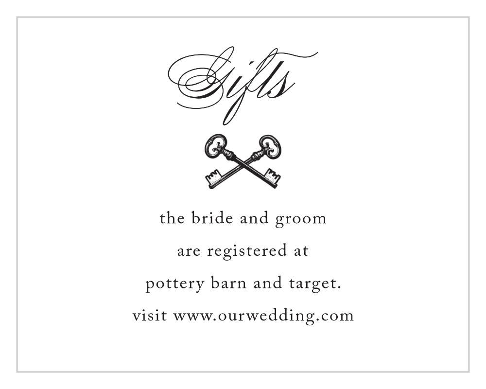 Antique Chic Registry Cards