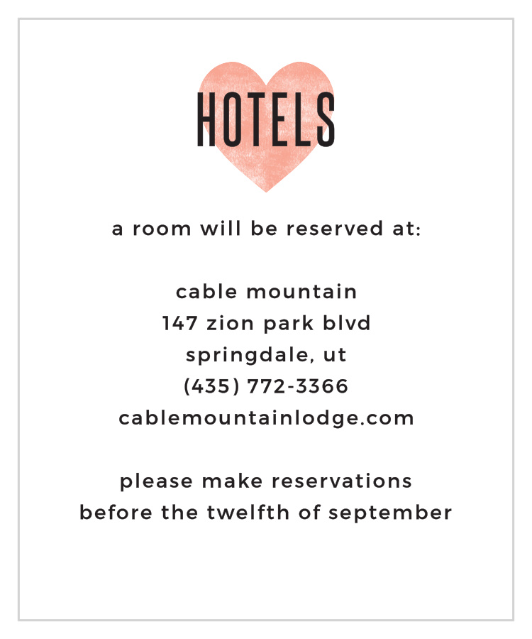 Heart In Hand Accommodation Cards