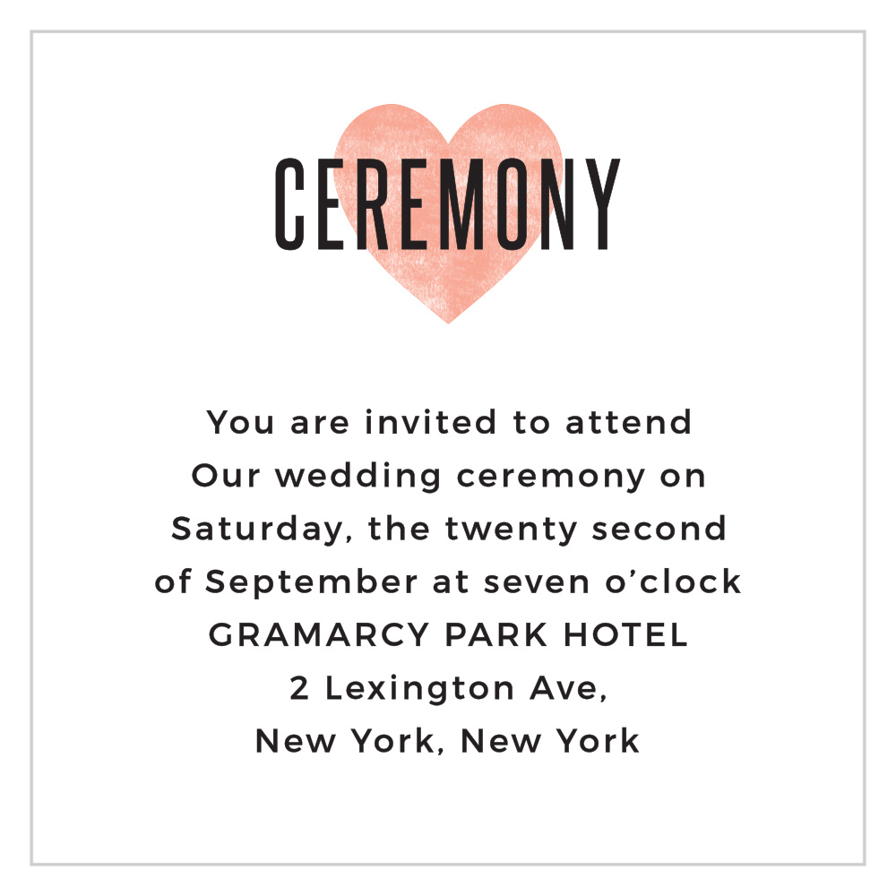 Heart In Hand Ceremony Cards