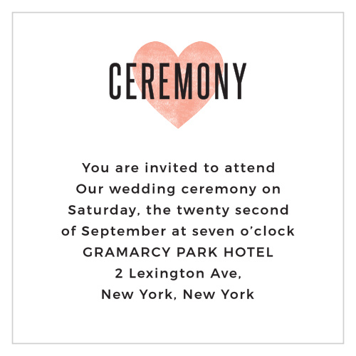 Heart In Hand Ceremony Cards