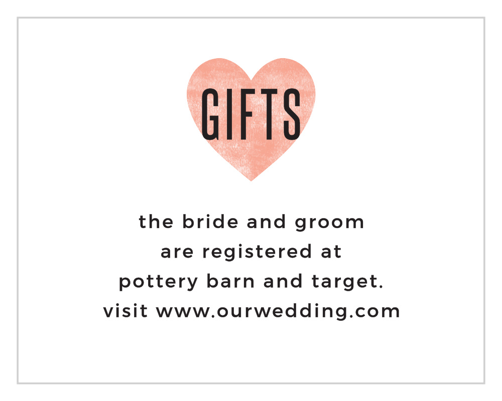 Heart In Hand Registry Cards