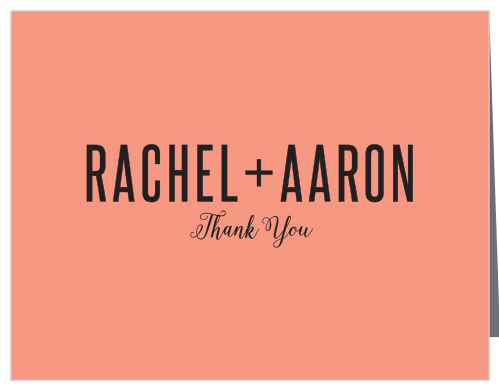Heart In Hand Wedding Thank You Cards