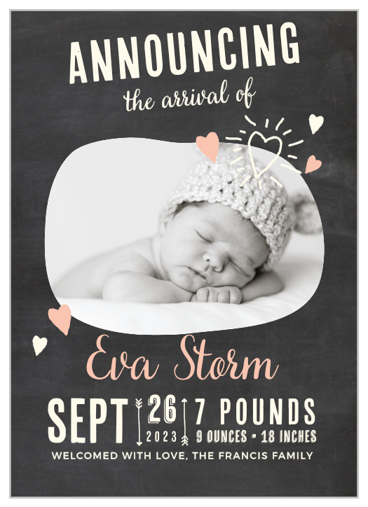 Show off your charming little lady with the Fun Times Girl Birth Announcements from the Love Vs Design Collection at Basic Invite. 