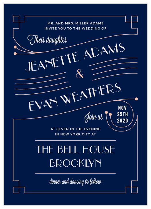 Take friends and family back in time with the whimsical design of the Coney Island Wedding Invitations.