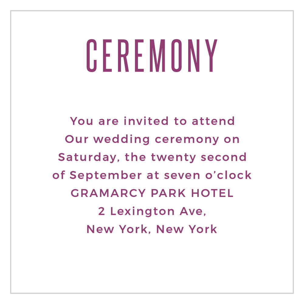 Divinely Modern Ceremony Cards