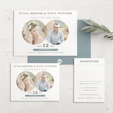 Double Exposure Wedding Invitations