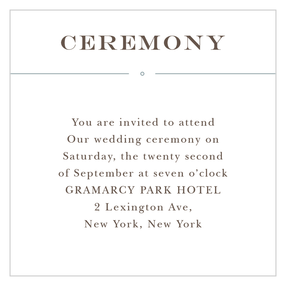 Double Exposure Ceremony Cards