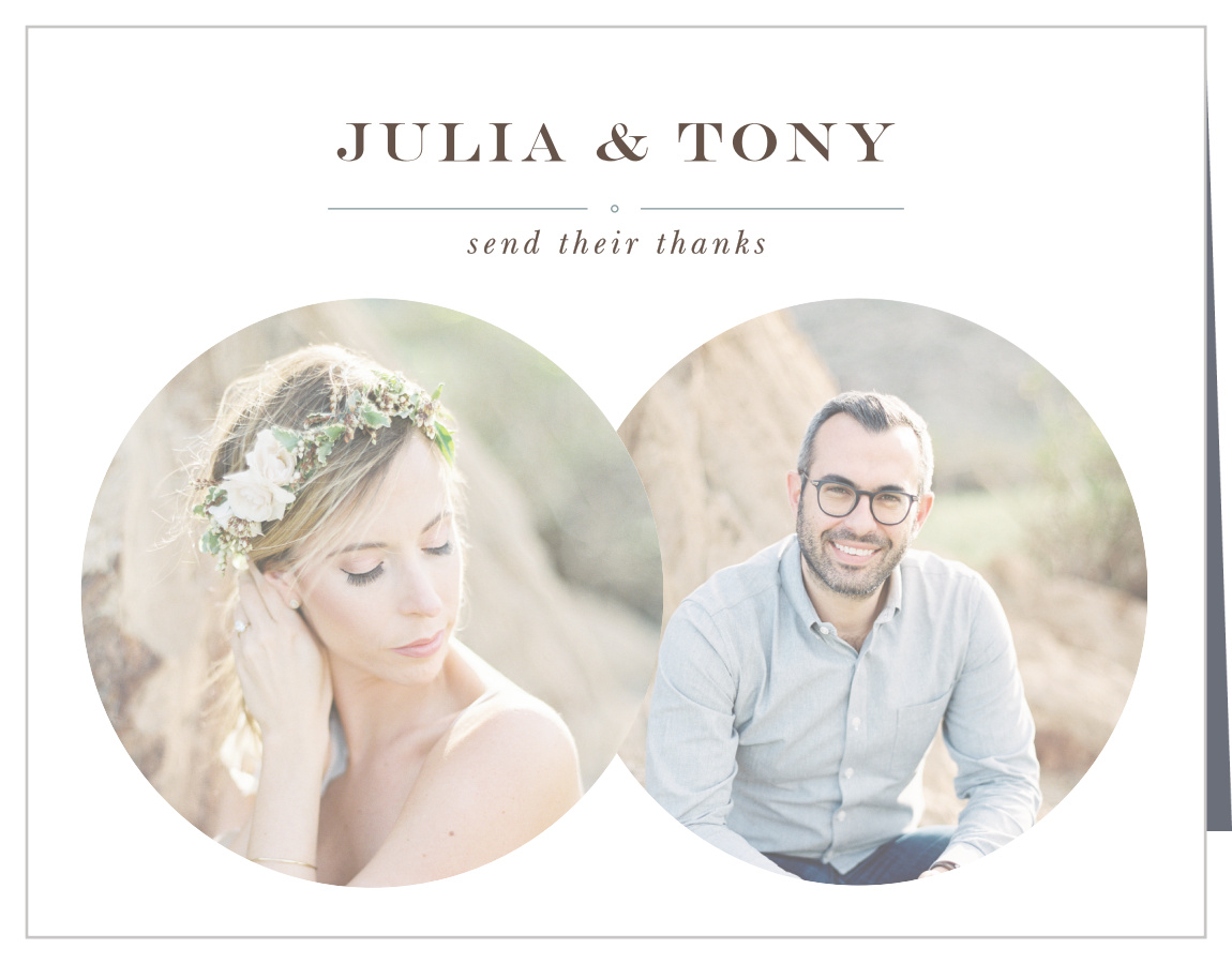 Double Exposure Wedding Thank You Cards