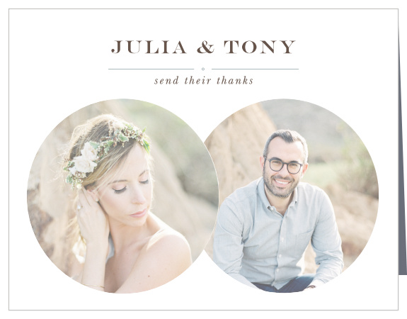 Double Exposure Wedding Thank You Cards