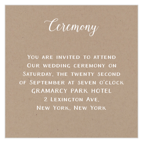 Rustic Love Ceremony Cards
