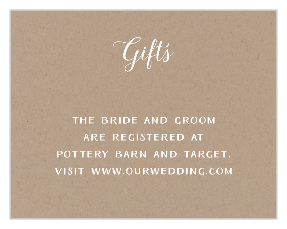 Rustic Love Registry Cards