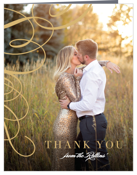 Timeless Swirls Wedding Thank You Cards