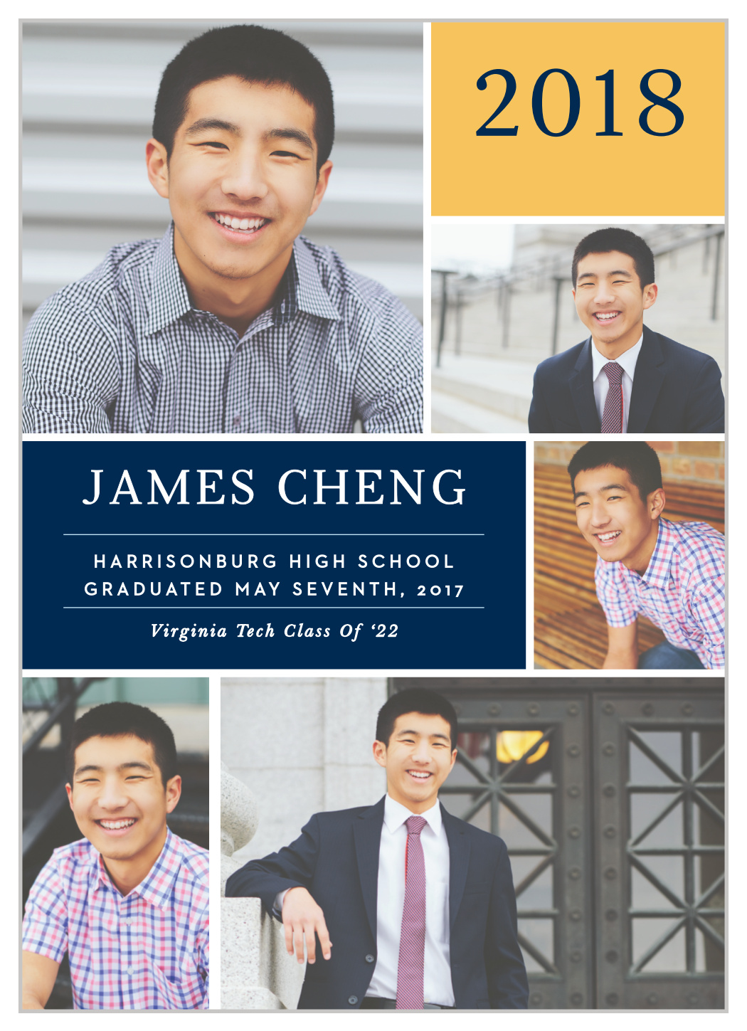 School Colors Graduation Announcement