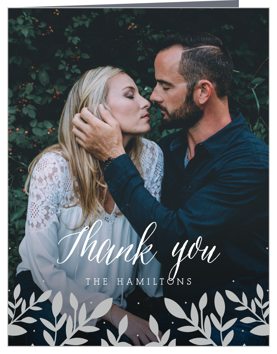 Whimsical Love Birds Wedding Thank You Cards