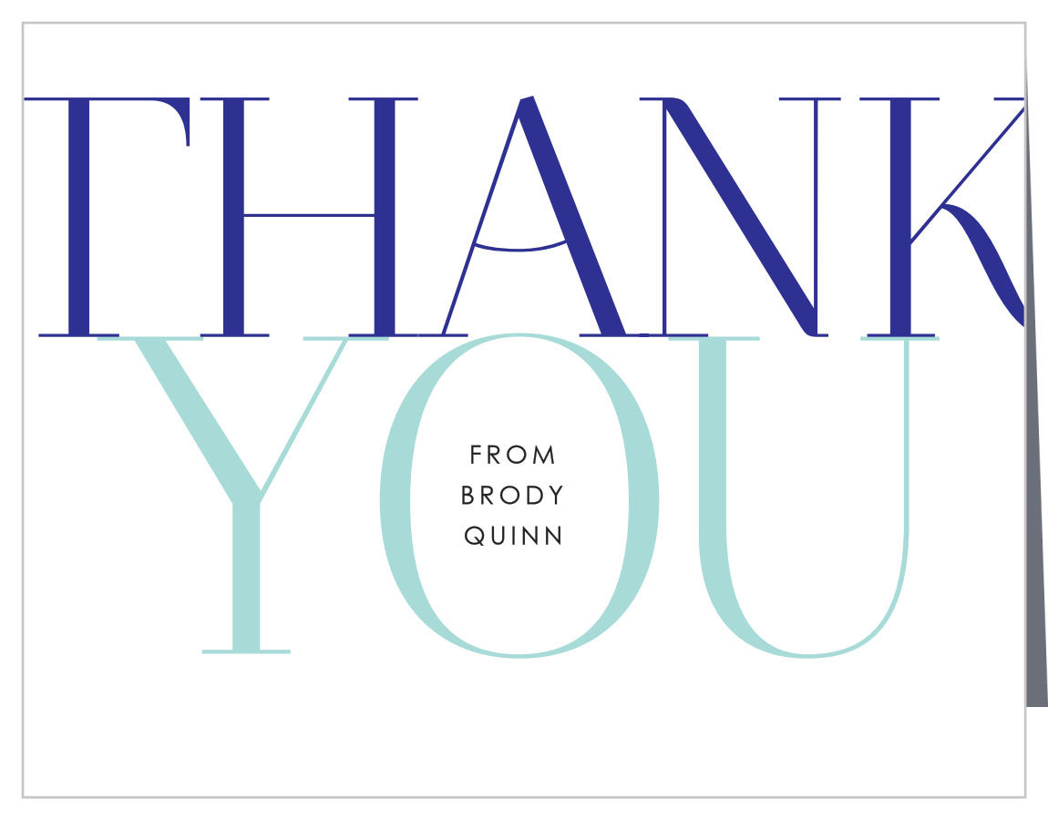 Stacked Year Graduation Thank You Cards