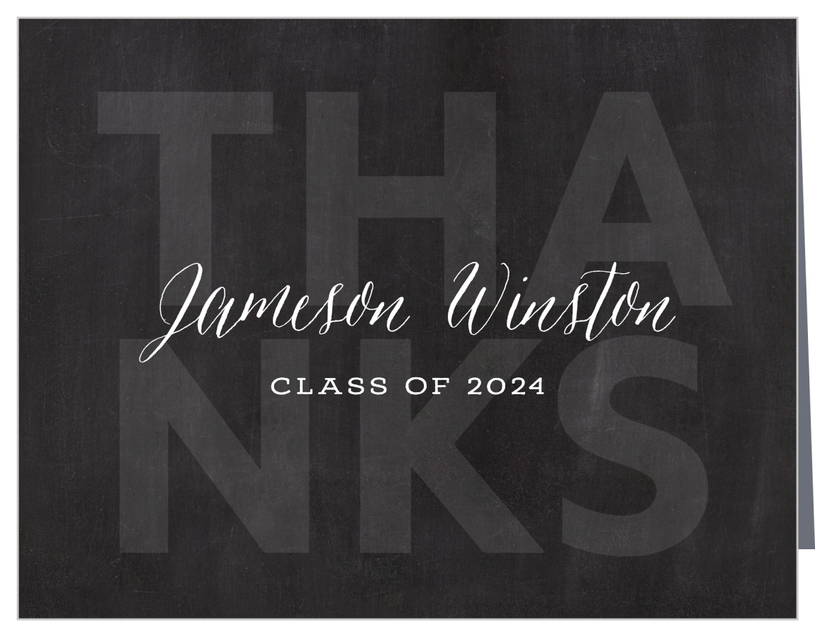 Chalkboard Grad Graduation Thank You Cards