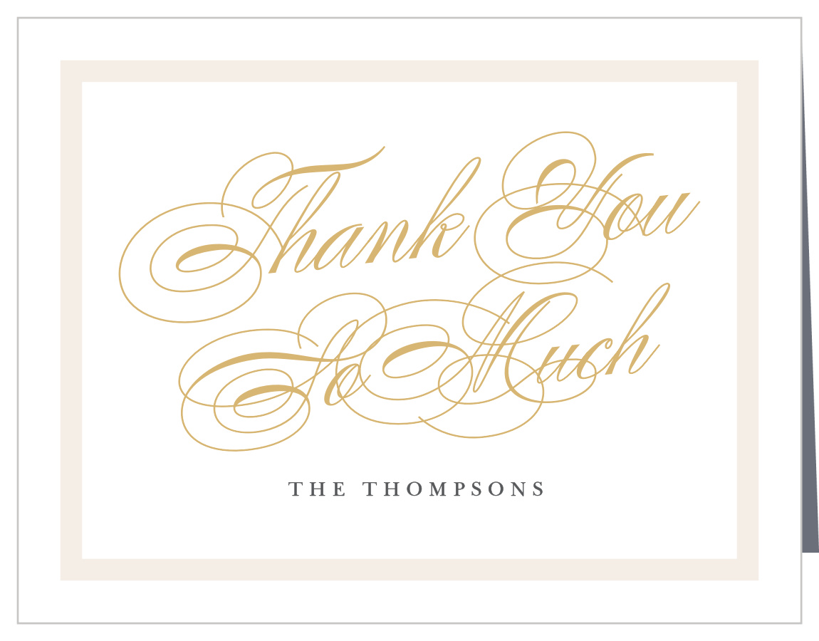 Simple Border Wedding Thank You Cards