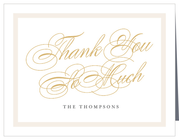 Simple Border Wedding Thank You Cards