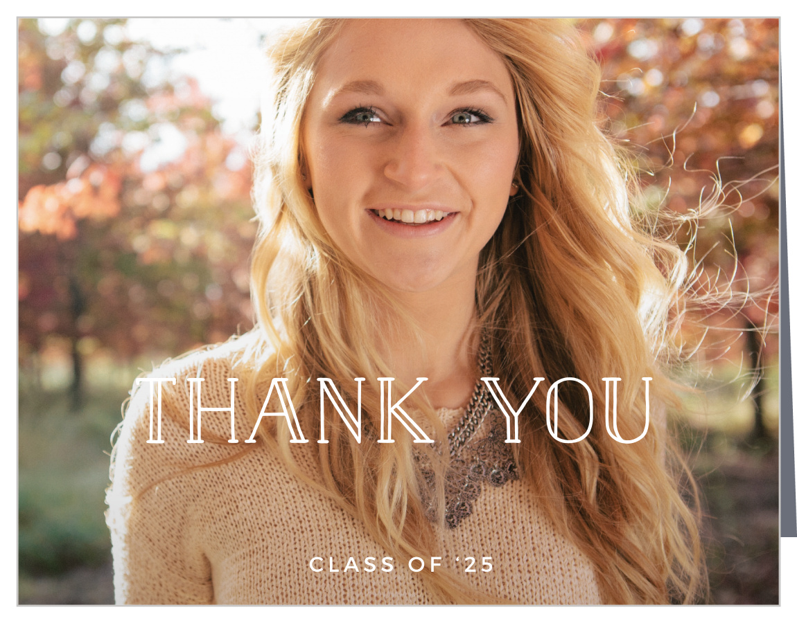 Overlay Script Graduation Thank You Cards