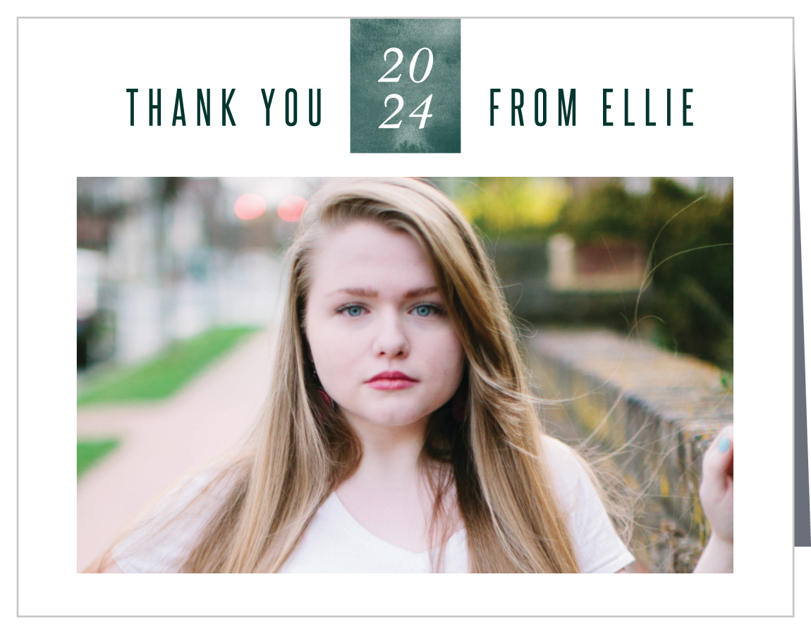Emerald Class Graduation Thank You Cards