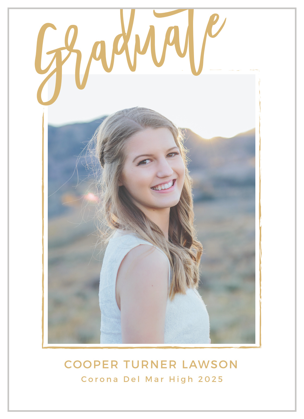 Marker Script Foil Graduation Announcements