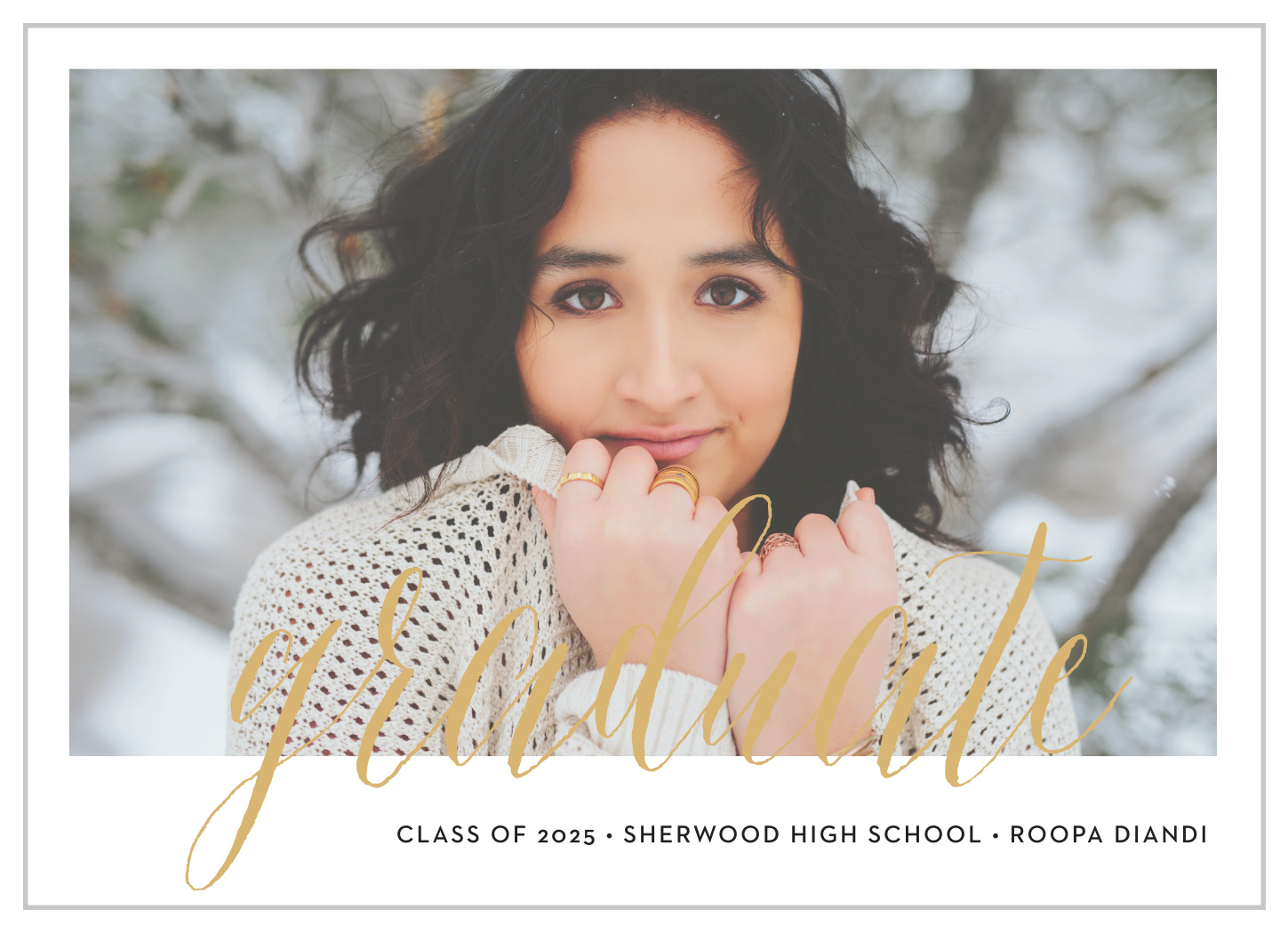 Script Window Foil Graduation Announcements