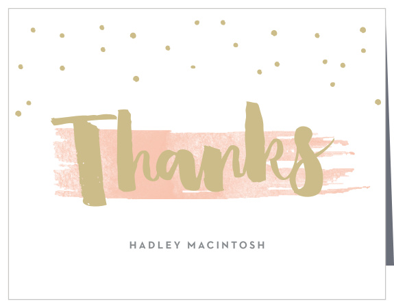 Painted Swoosh Graduation Thank You Cards
