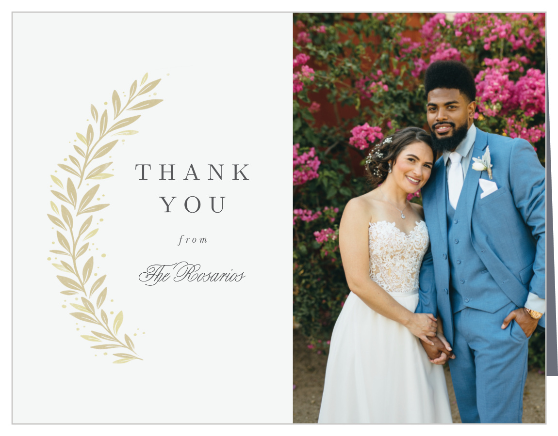 Modern Half Circle Wedding Thank You Cards