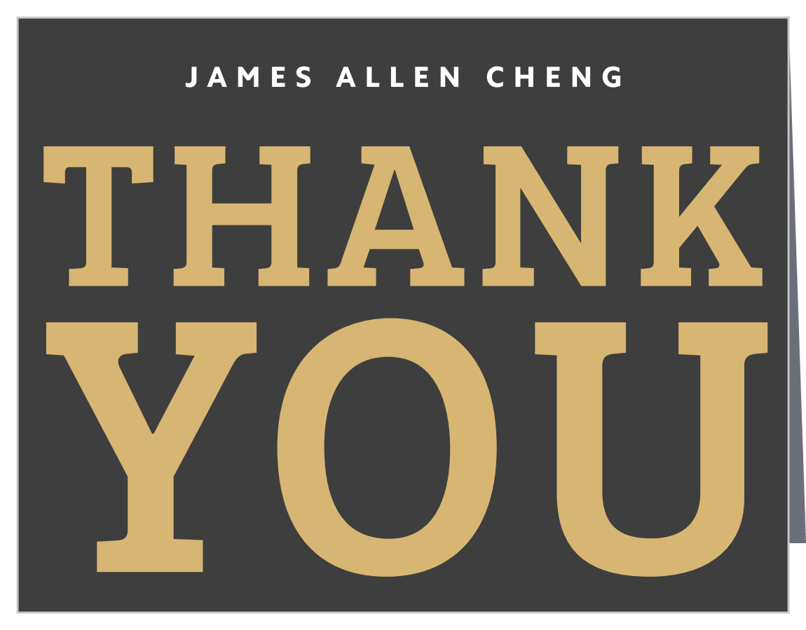 Big Year Foil Graduation Thank You Cards