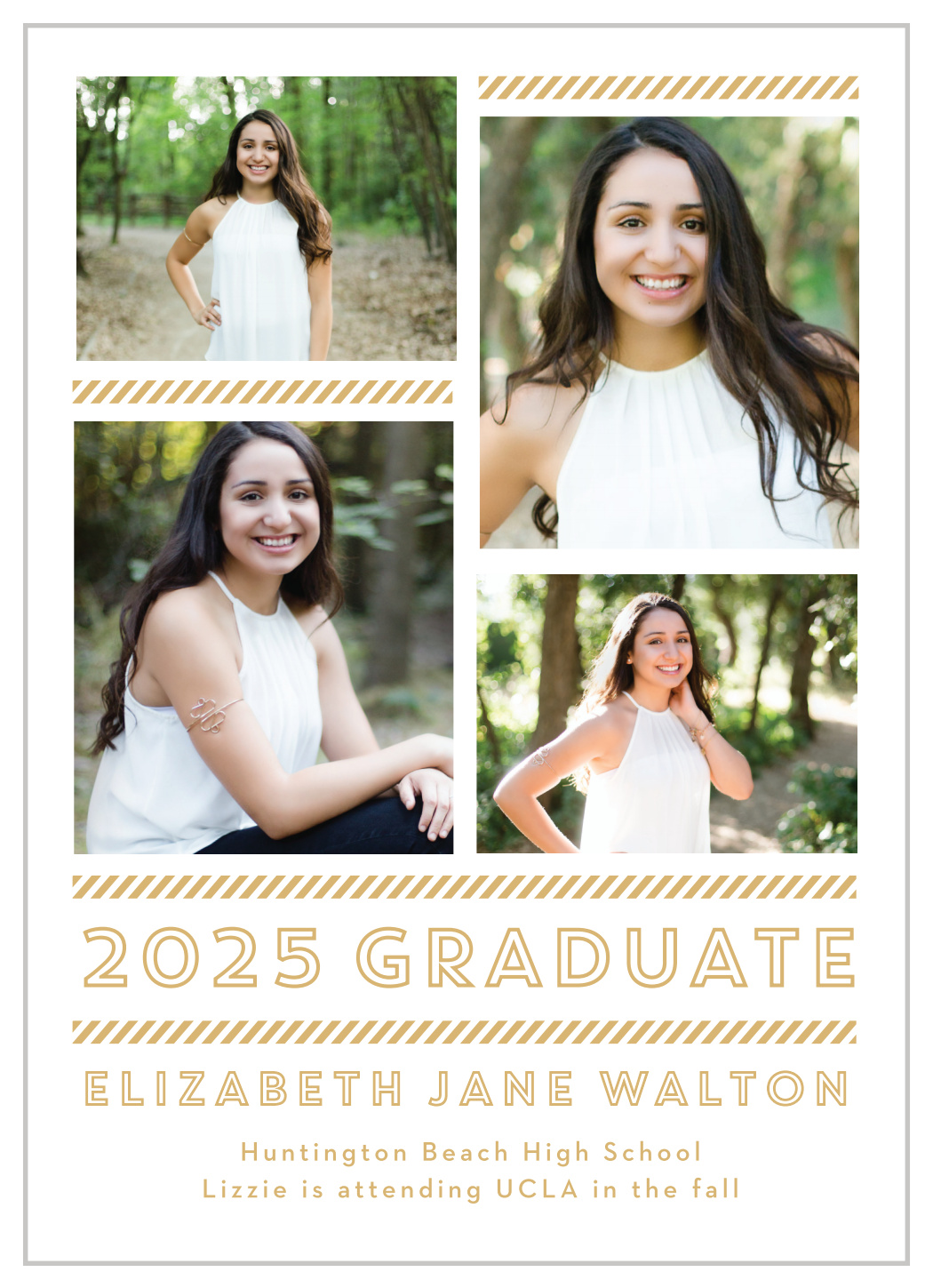Staggered Snapshots Foil Graduation Announcements