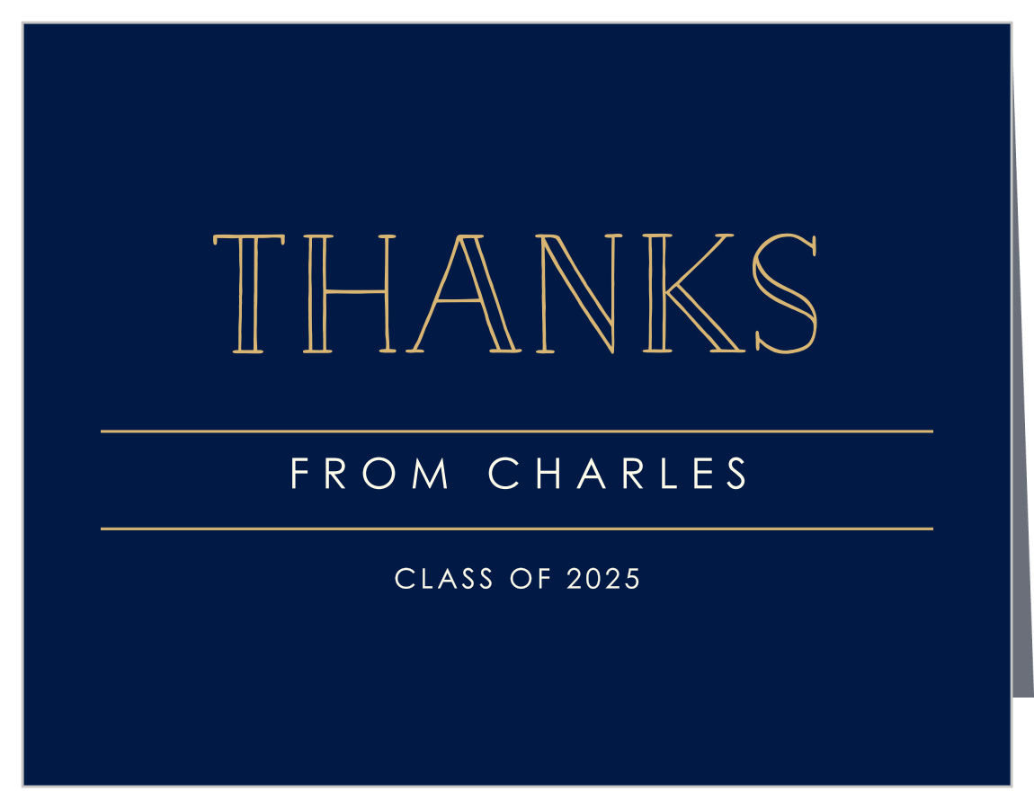 Museum Mod Foil Graduation Thank You Cards