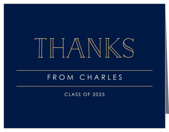 Museum Mod Foil Graduation Thank You Cards