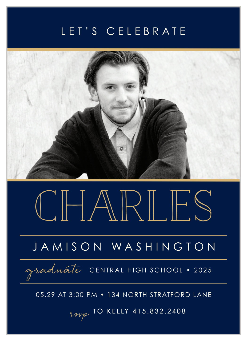 Museum Mod Foil Graduation Announcements