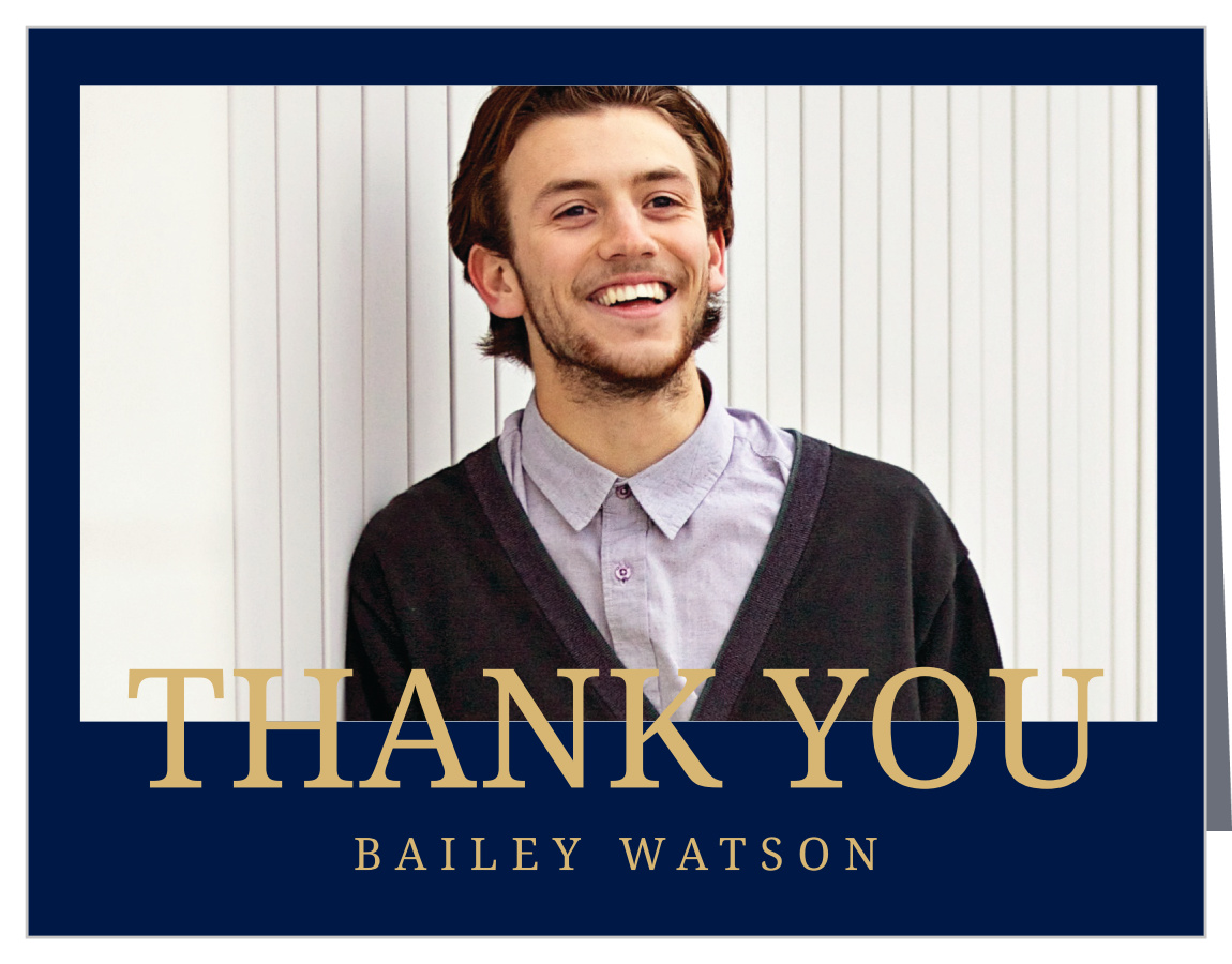 Banner Grad Foil Graduation Thank You Cards