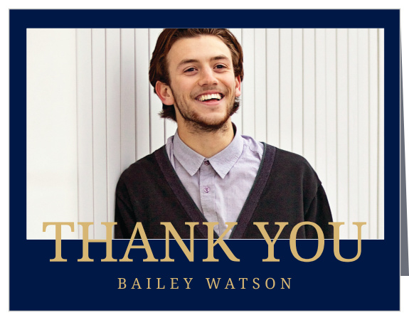 Banner Grad Foil Graduation Thank You Cards