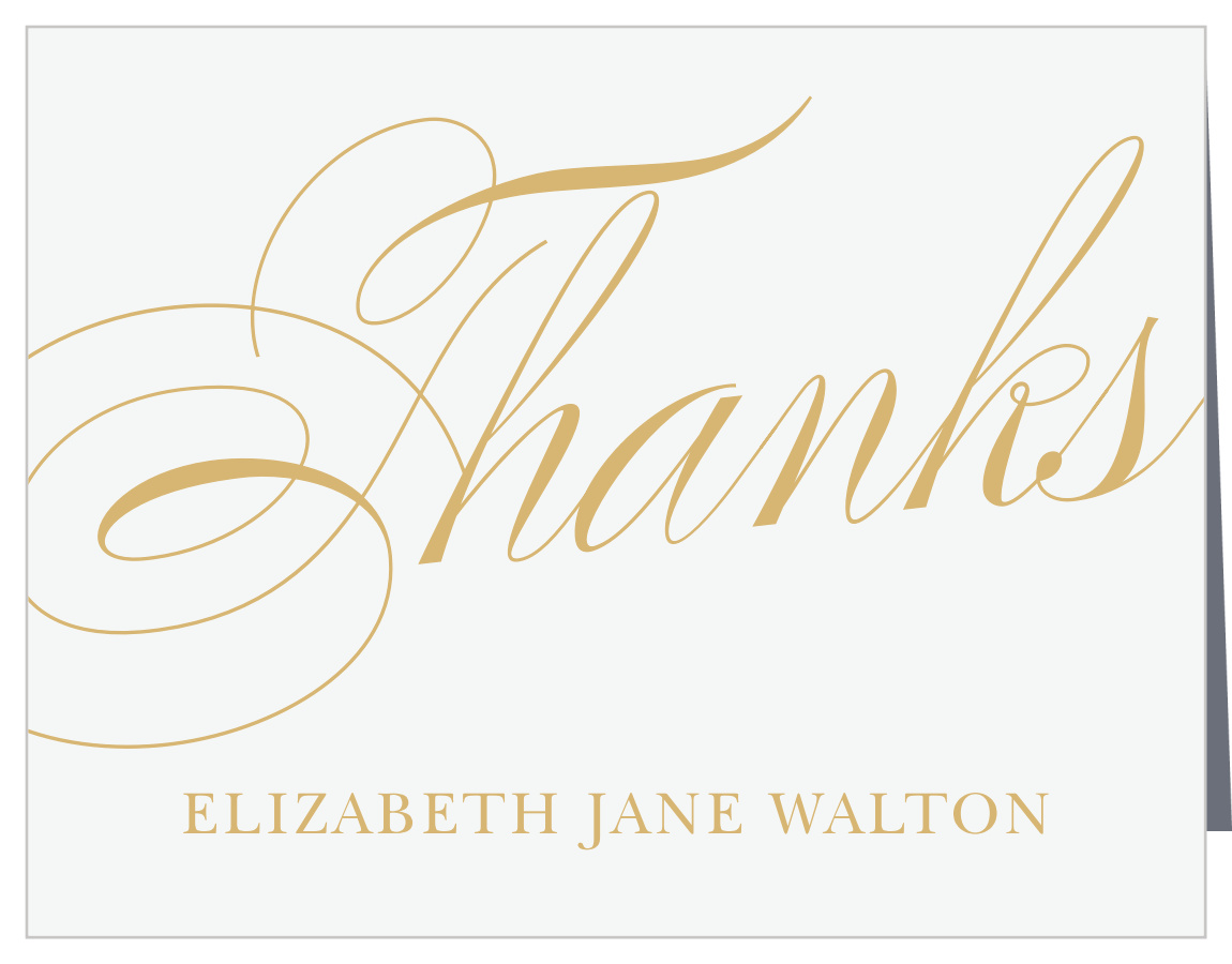 Luxe Script Foil Graduation Thank You Cards