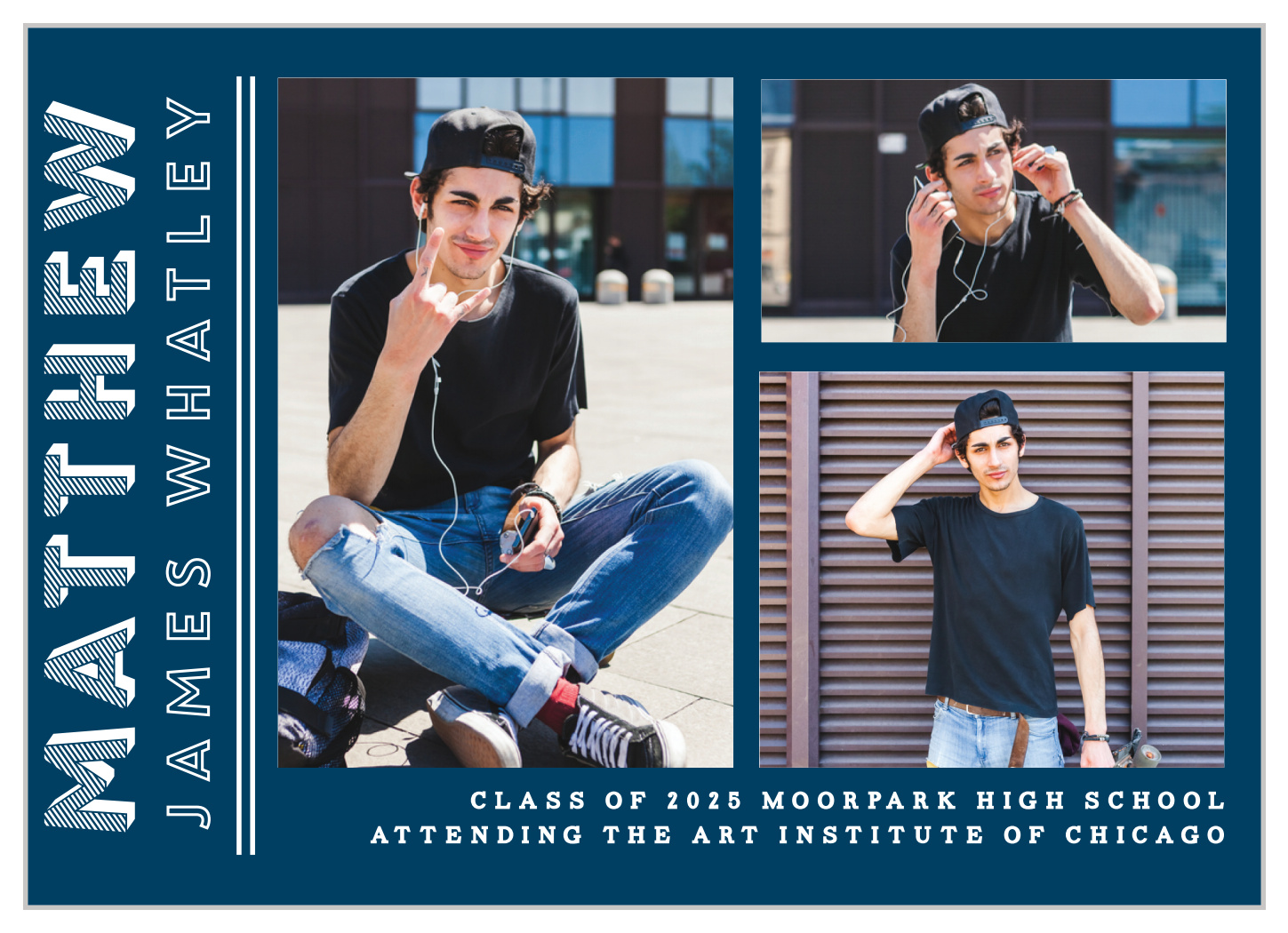Pinstriped Pro Graduation Announcements