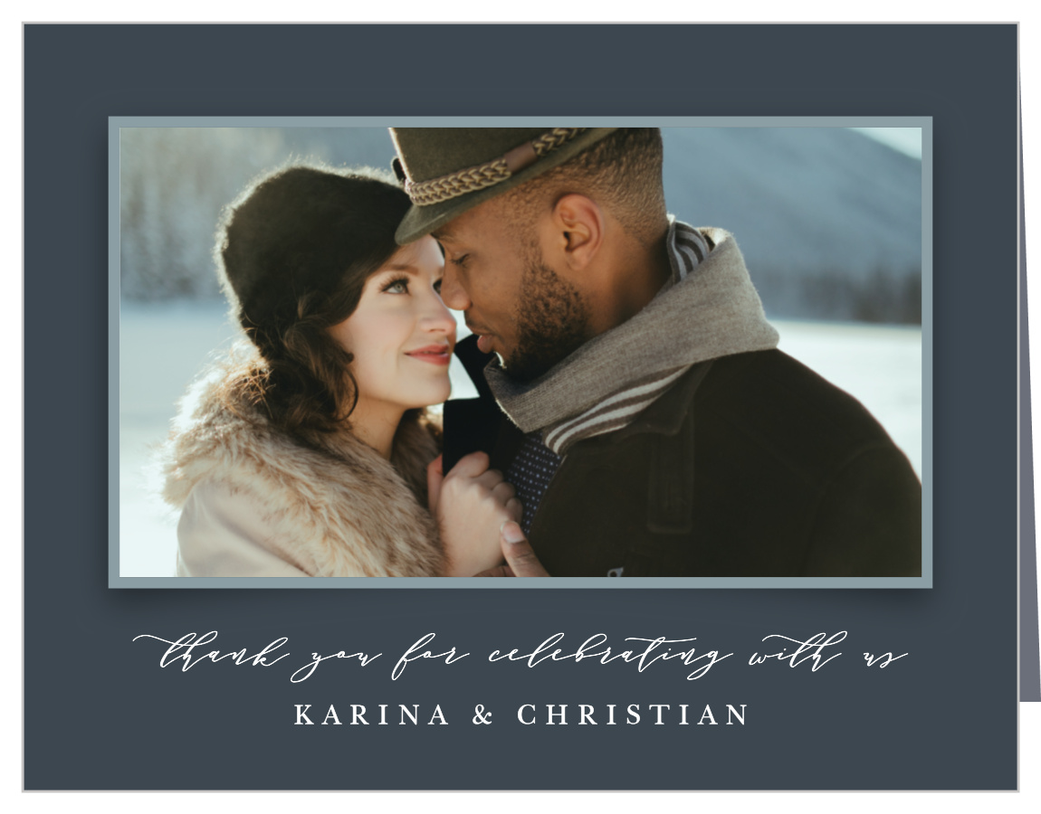 Elegant Photo Collage Wedding Thank You Cards