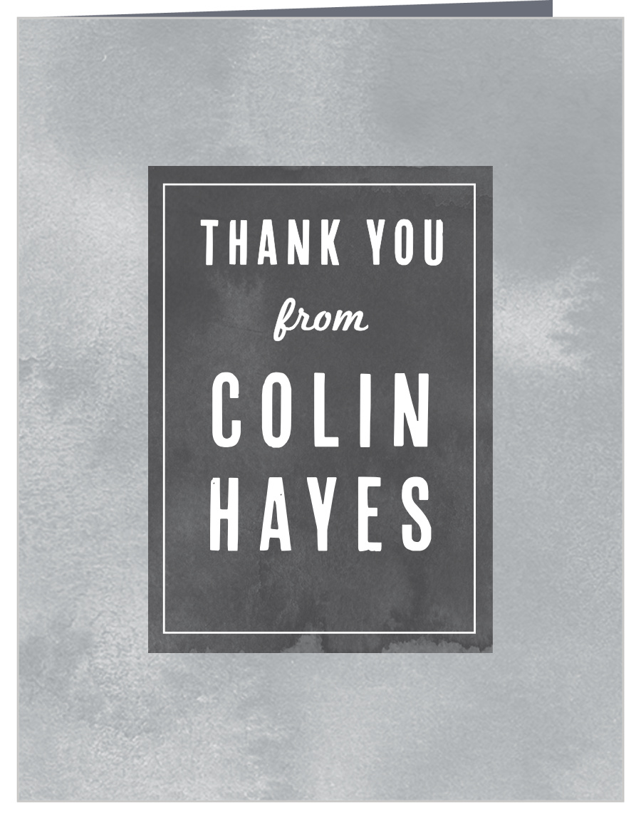 Chalkboard Multi-photo Graduation Thank You Cards