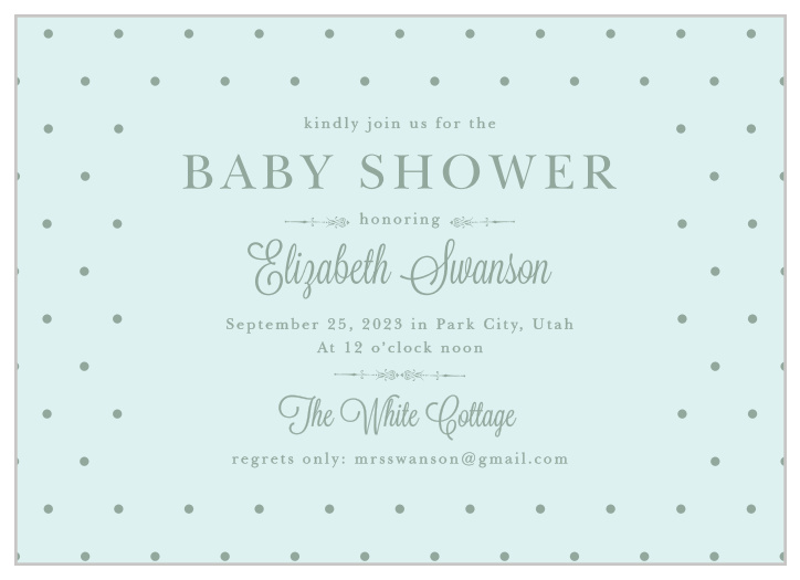 Darling Dots Baby Shower Invitations