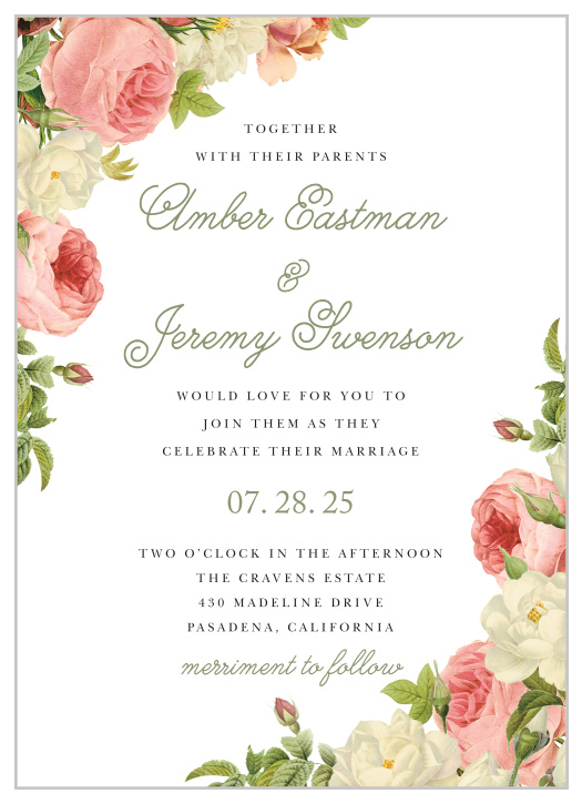 Alluring Florals Wedding Invitations